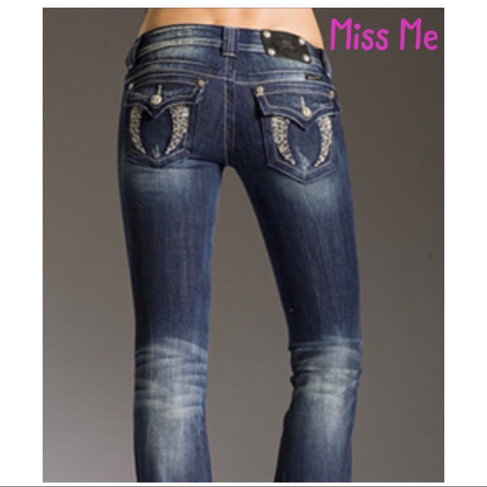 Miss Me “Fallen Angel Wings” Bootcut Jeans